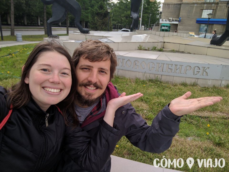 En la plaza de Novosibirsk