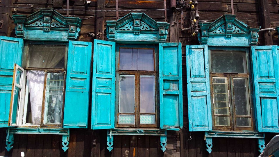Casas tipicas de Ulan Ude
