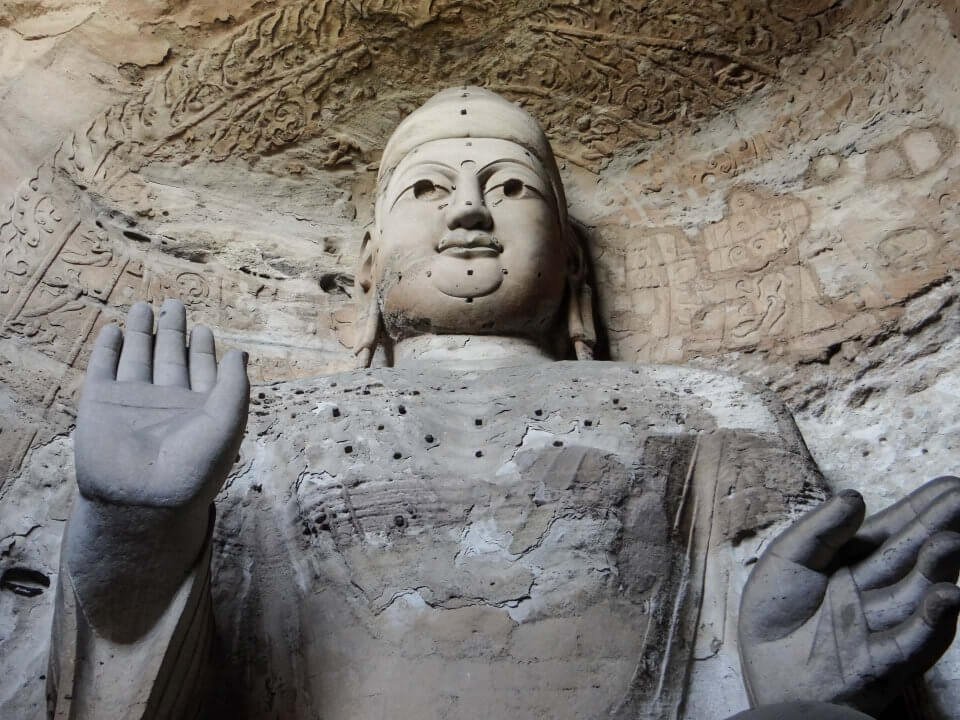 Buda en Grutas de Yungang en Datong, China