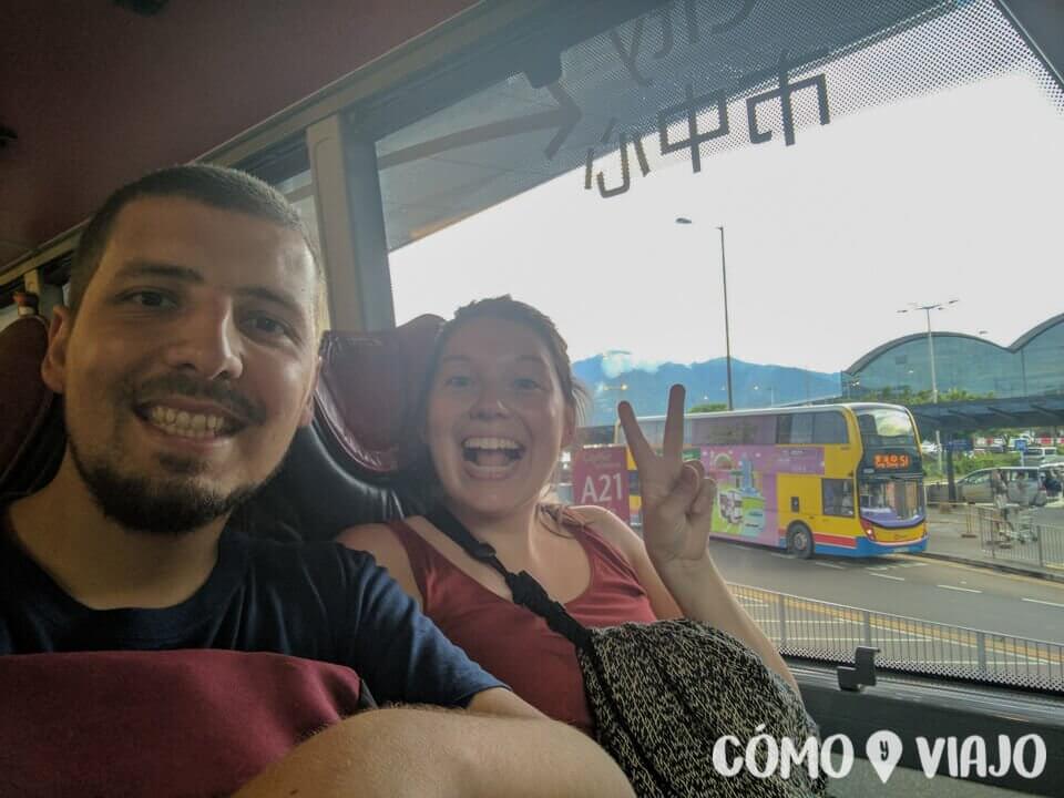 En bus del aeropuerto a la ciudad