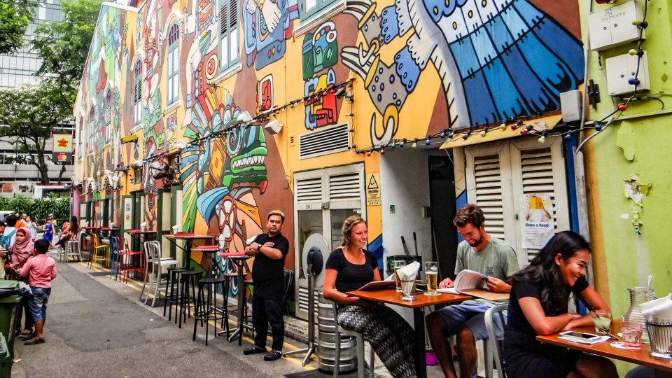 Haji Lane lugares donde comer en Singapur