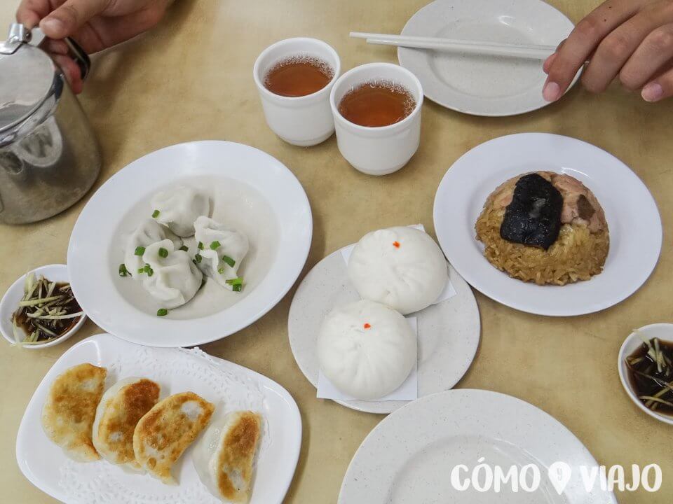 Comer Dim sum en Singapur