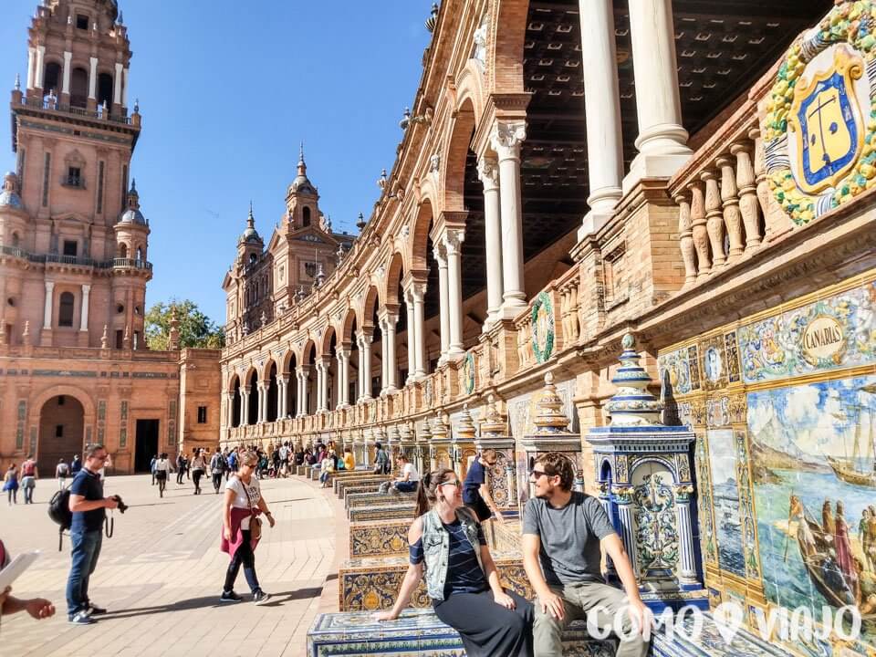 En la Plaza de España, Sevilla, sur de España